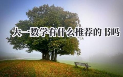 大一数学有什么推荐的书吗