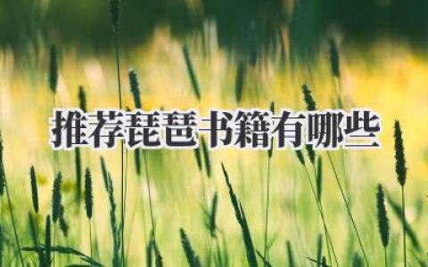 推荐琵琶书籍有哪些