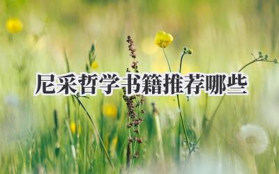 尼采哲学书籍推荐哪些