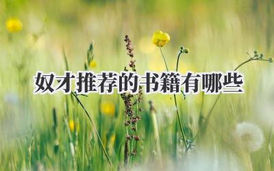 奴才推荐的书籍有哪些