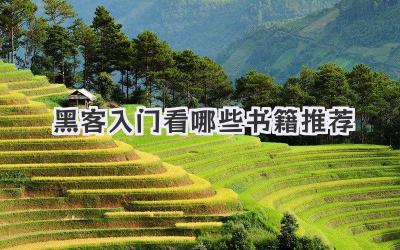 黑客入门看哪些书籍推荐