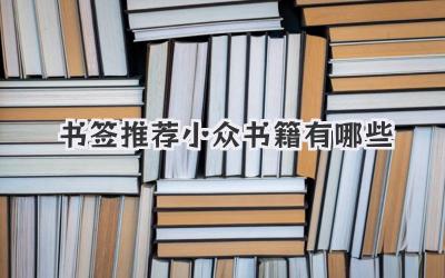 书签推荐小众书籍有哪些